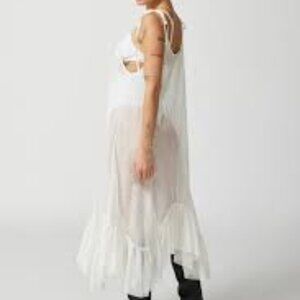 Urban Outfitters Everly NWT Sheer White Overlay Dress